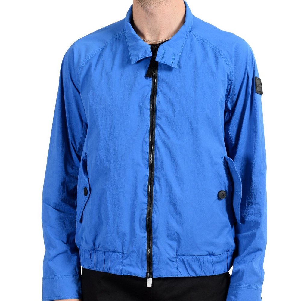Hugo Boss "Osames-D" Blue Full Zip Windbreaker